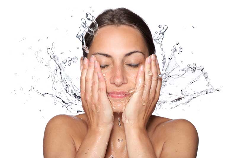 Girl Washing Her Face